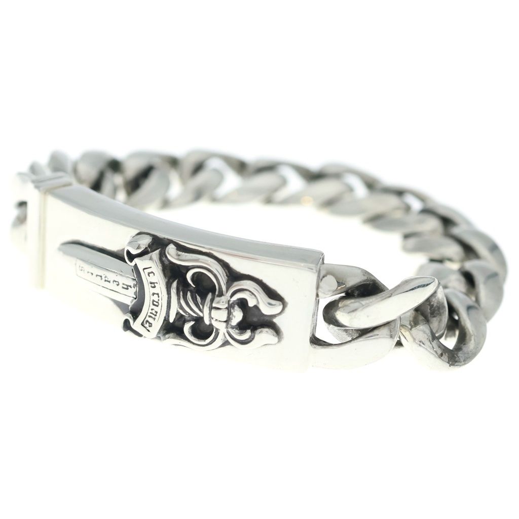 CHROME HEARTS (クロムハーツ) ID DAGGER ダガーIDクラシックリンクブレスレット 13LINK シルバー BCA156