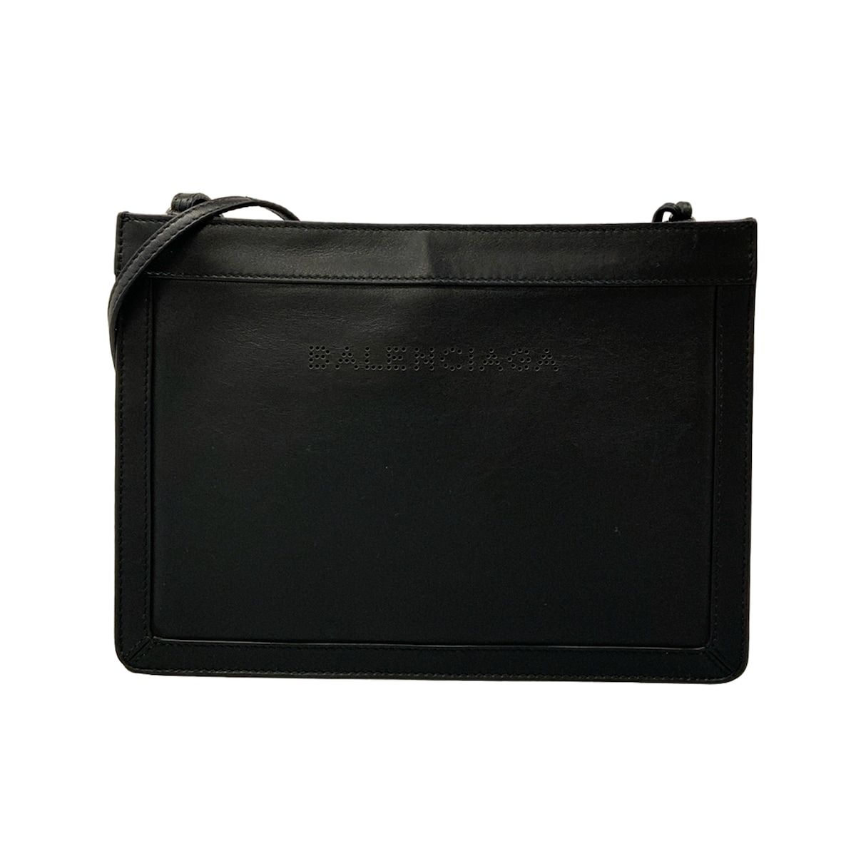 BALENCIAGA(バレンシアガ) ショルダーバッグ ネイビーポシェット 339937 黒 レザー