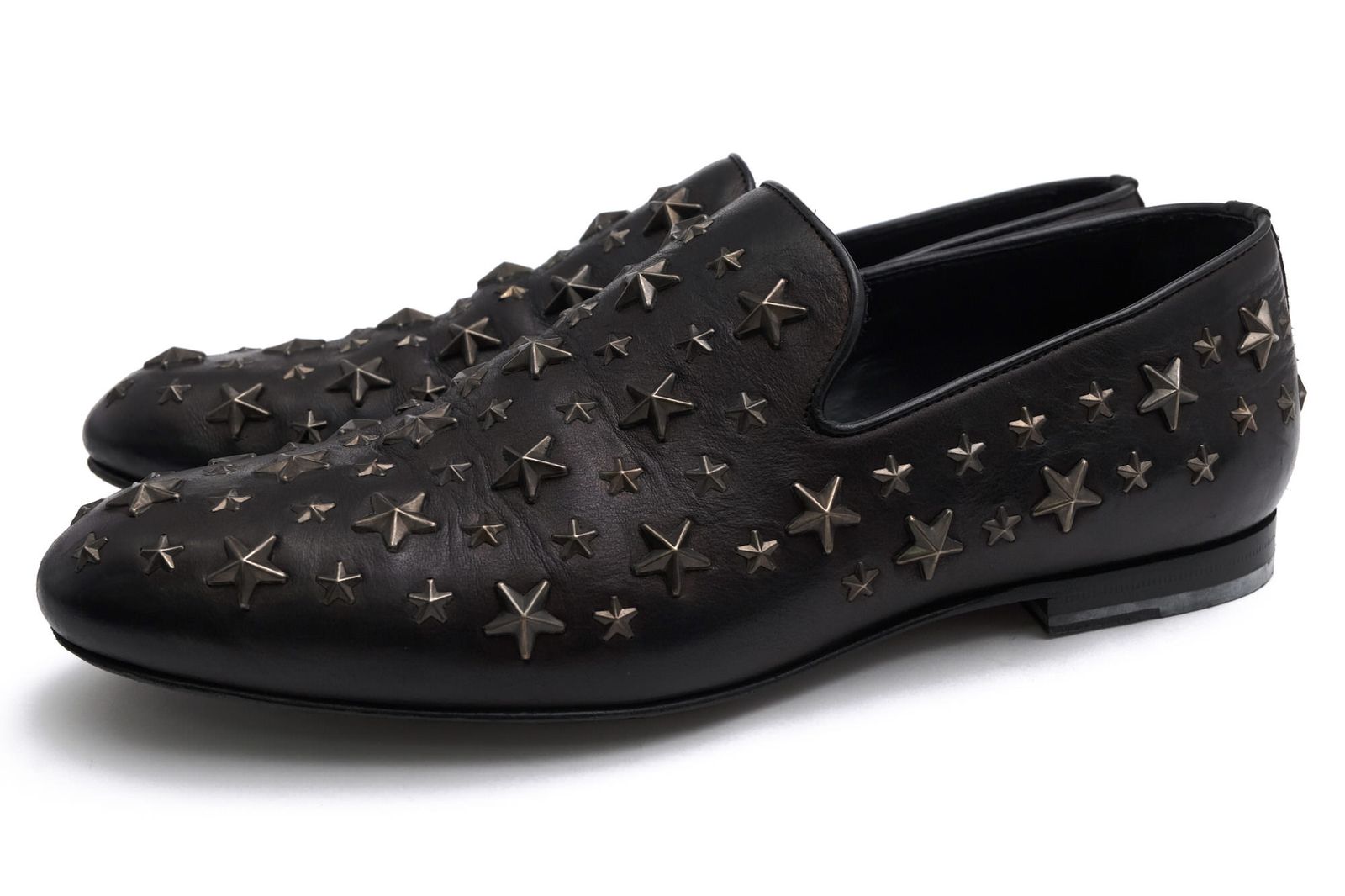 ジミーチュウ／Jimmy Choo スリッポン シューズ 靴 メンズ 男性 男性用 レザー 革 本革 ブラック 黒 132 SLOANE BIKER LEATHER スタースタッズ