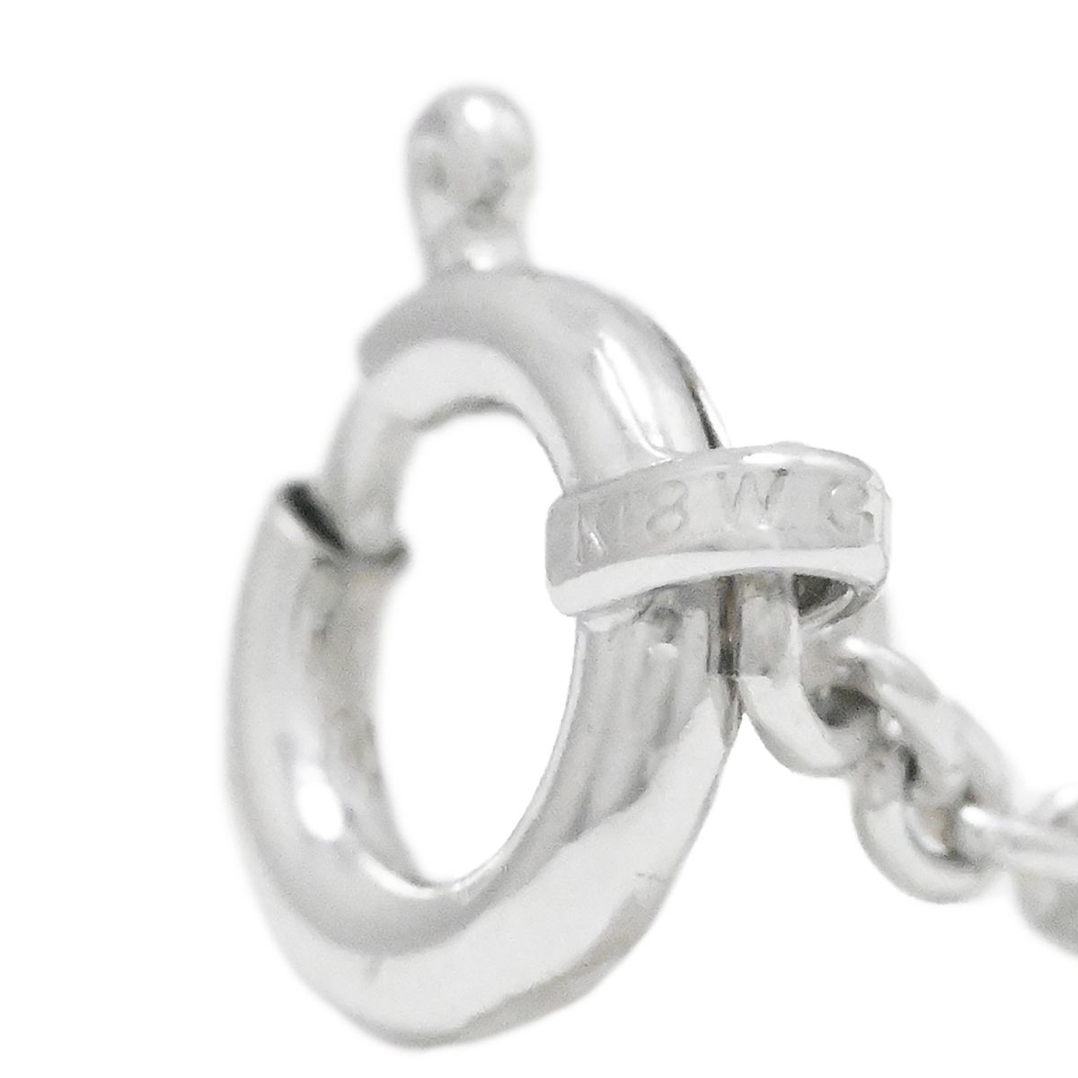 ミキモト MIKIMOTO K18WG ホワイトゴールド パール ダイヤ ネックレス 