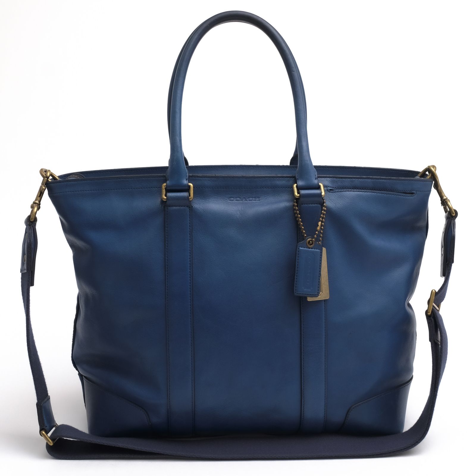 コーチ／COACH バッグ トートバッグ 鞄 ハンドバッグ メンズ 男性 男性用 レザー 革 本革 ブルー 青 70600 Bleecker Legacy Business Tote ブリーカー レガシー ビジネストート 2WAY ショルダーバッグ