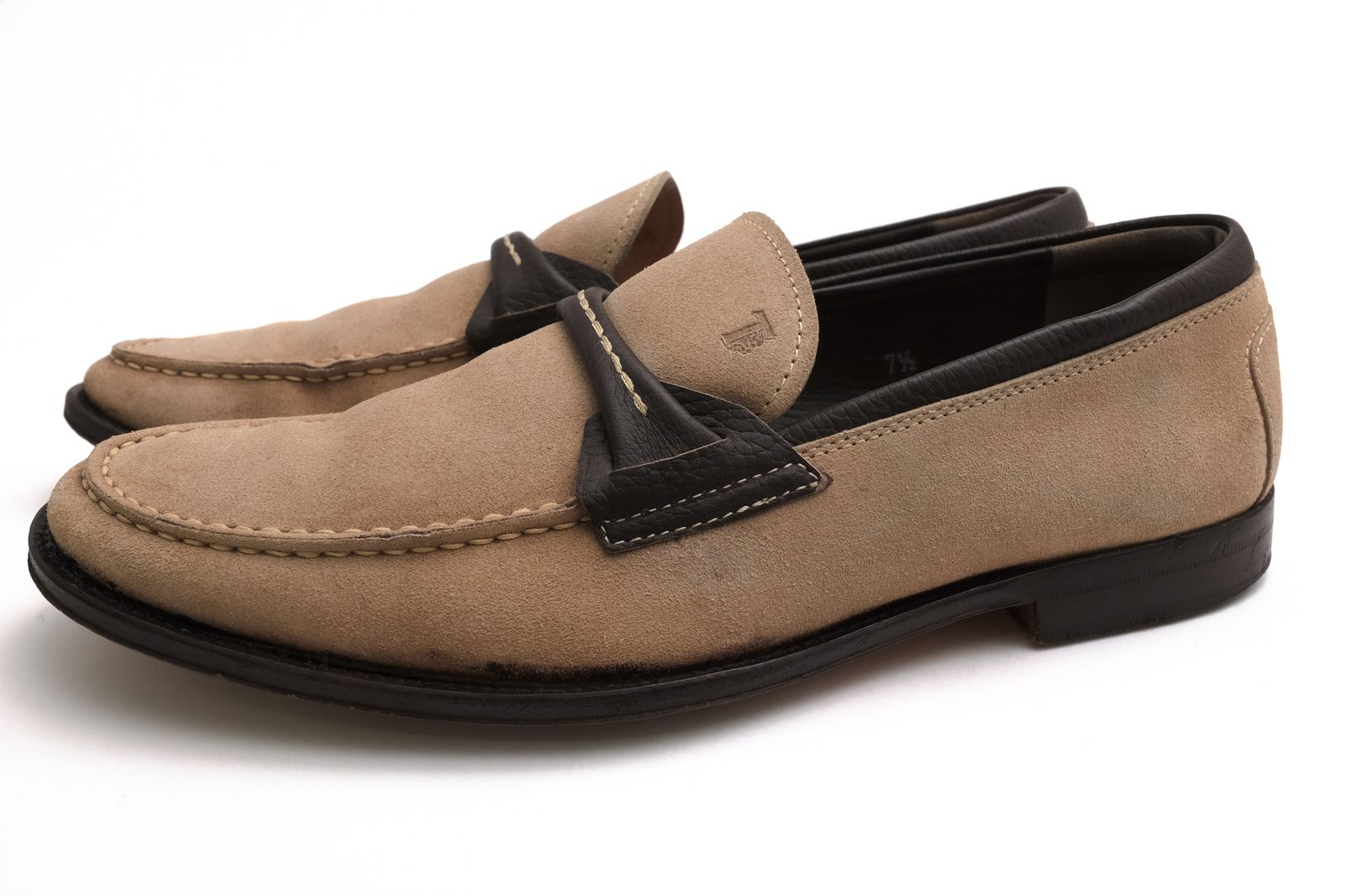 トッズ／TOD'S ビットローファー シューズ 靴 メンズ 男性 男性用 スエード スウェード レザー 革 本革 ベージュ スリッポン レザーソール
