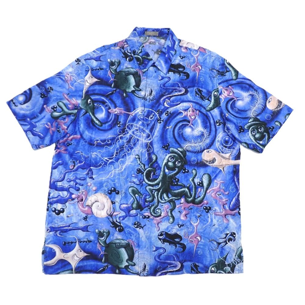 NA49151 ディオール 半袖シャツ ケニーシャーフ Kenny Scharf オブリーク 033C508A5196 ブルー系 #40 メンズ Dior 中古