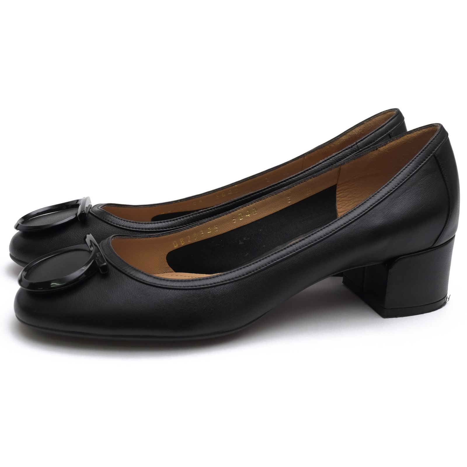 フェラガモ／Salvatore Ferragamo パンプス シューズ 靴 レディース 女性 女性用 レザー 革 本革 ブラック 黒 DB23345 5040 ヴァラモチーフ