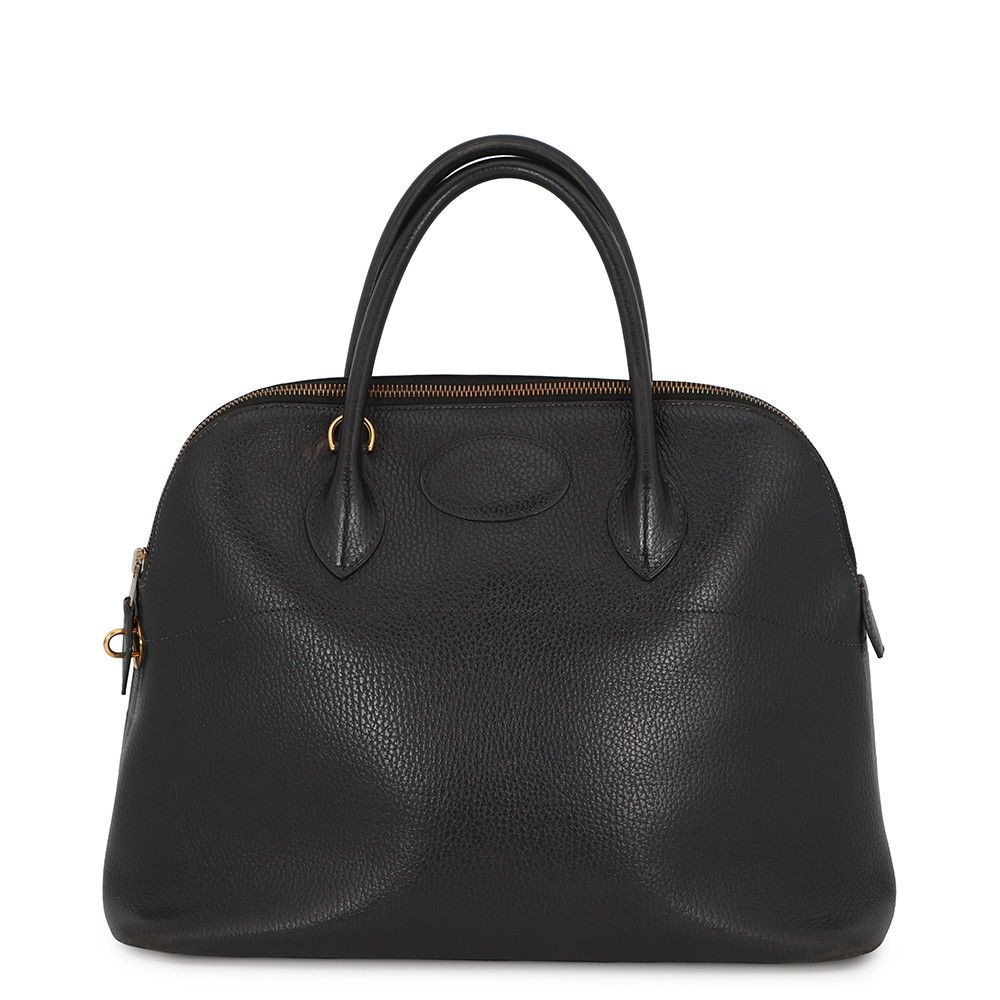 エルメス ハンドバッグ ボリード35 ブラック/ゴールド金具 アルデンヌ 〇W刻印 HERMES 2way 黒