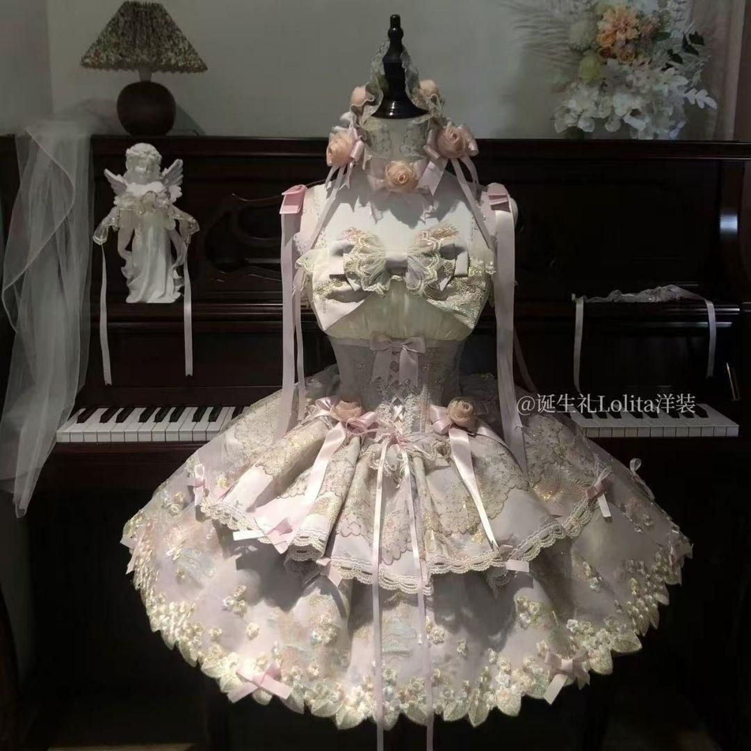 新品未使用 ゴスロリ・ロリータドレス　ジャンパースカート　ロリィタ　JSK 甘ロリ　ピンク