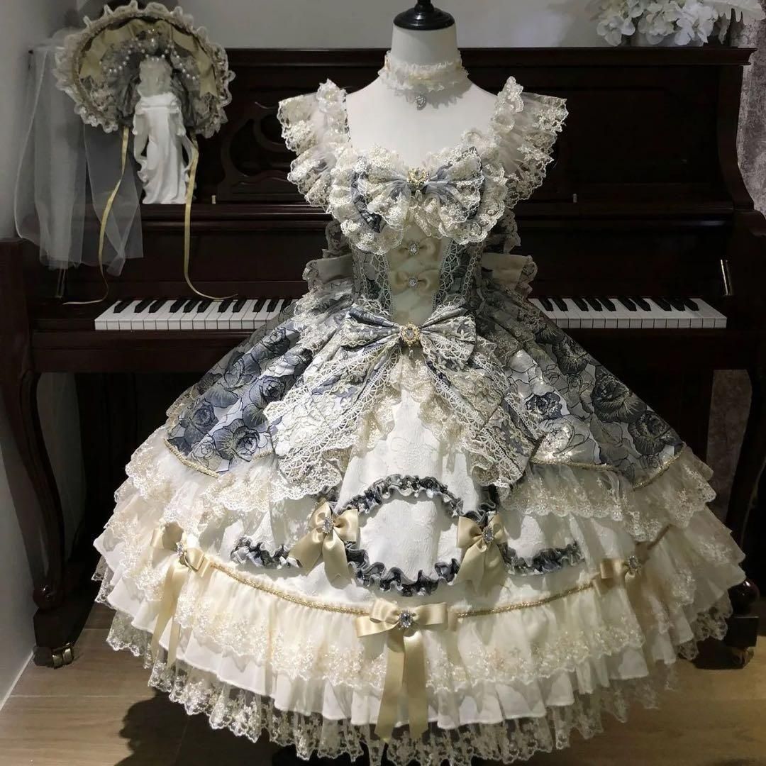 新品未使用 ゴスロリ・ロリータドレス　ジャンパースカート　ロリィタ　JSK 甘ロリ　ブラック