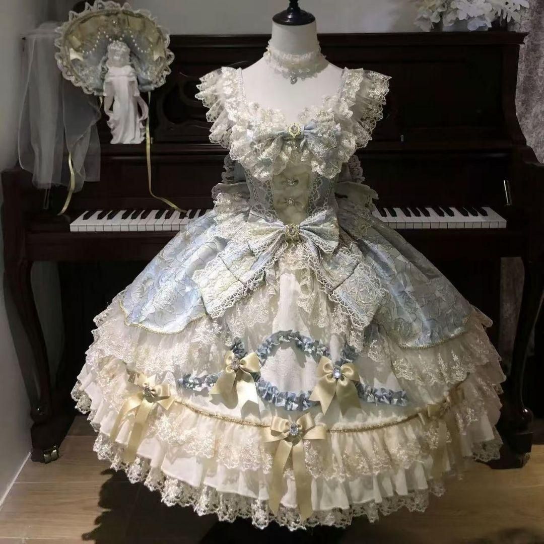 新品未使用 ゴスロリ・ロリータドレス 宮廷風　ジャンパースカート　ロリィタ　JSK 甘ロリ