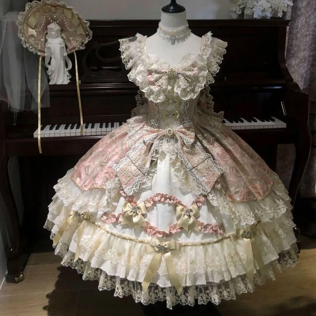 新品未使用 ゴスロリ・ロリータドレス　ピンク　ジャンパースカート　ロリィタ　JSK 甘ロリ