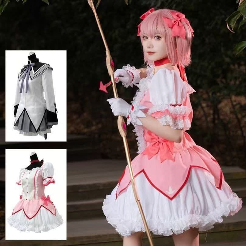 新品未使用 魔法少女まどか☆マギカ 鹿目まどか 暁美ほむら コスプレ まどマギ 衣装セット