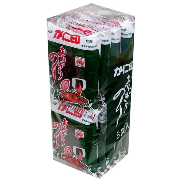 木村海苔 かに印 おにぎりのり (7切5枚)8袋×15入×(2ケース)| 送料無料 海苔 おにぎり ごはん ご飯 ごはんのおとも 国産 ストック 乾物 ご飯のお供 ケース買い まとめ買い 業者 仕入れ 大量 おつまみ 日本産 こだわり