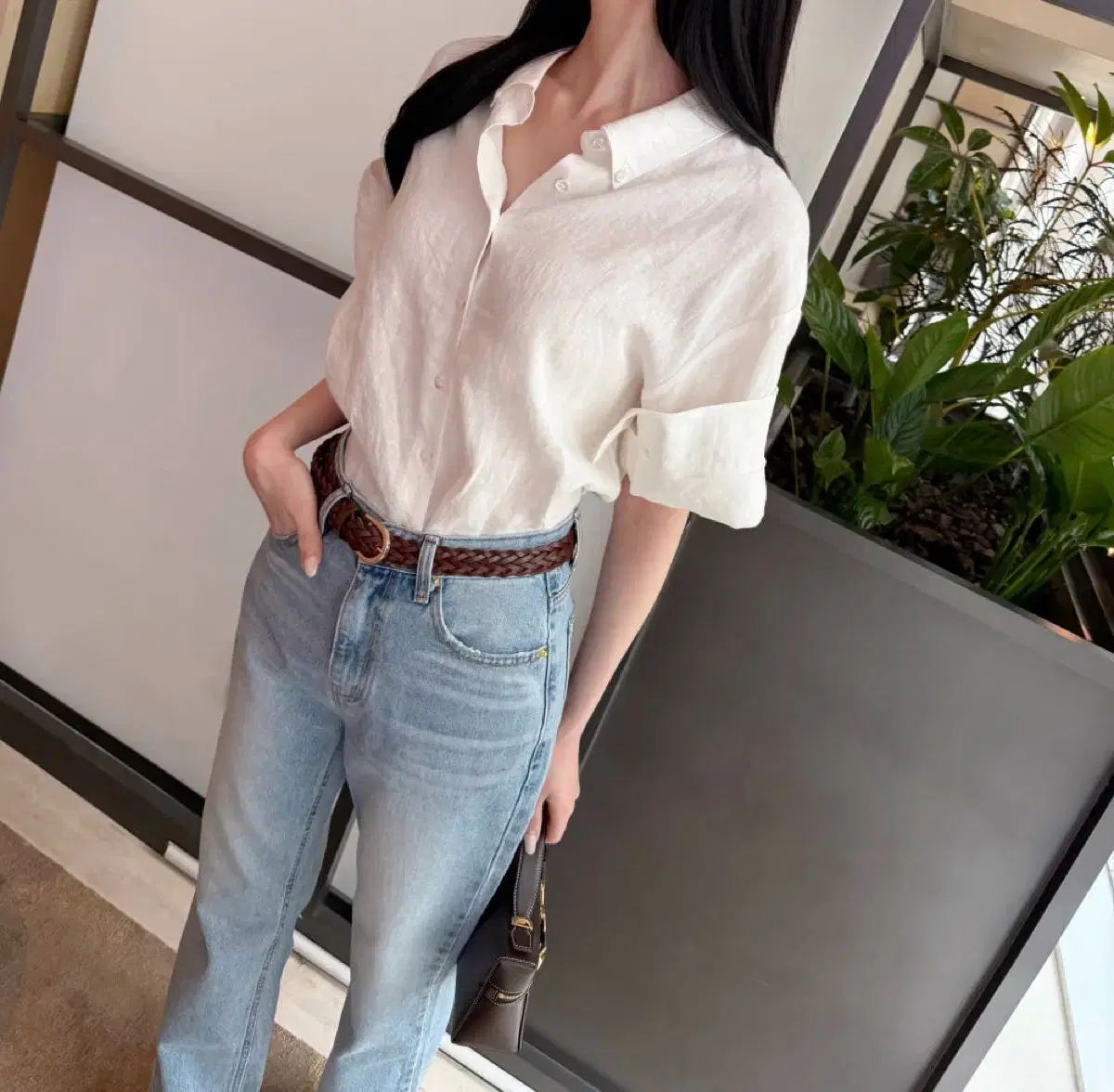 新品) ロッサムジェイ リネン シャツ 半袖