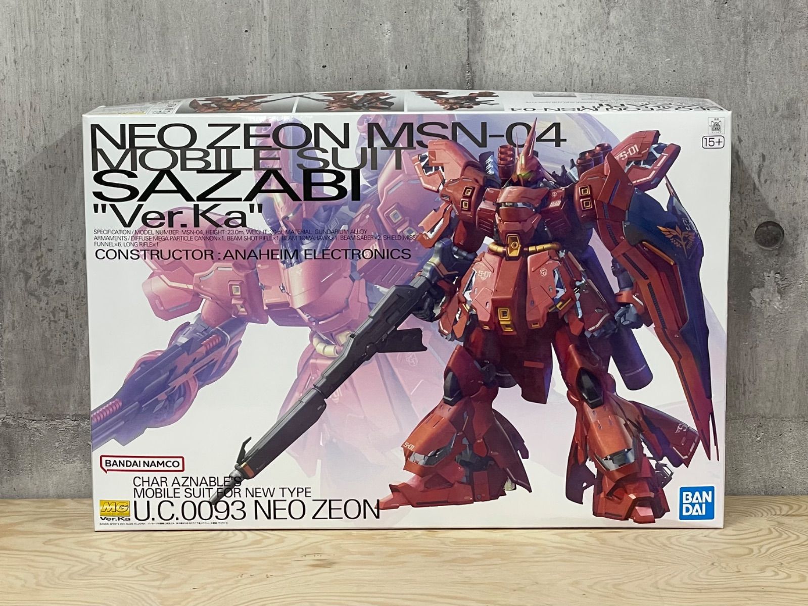 H-06027 BANDAI バンダイ NEOZEON MG 1/100 MSN-04 サザビー Ver. Ka プラモデル 未使用品