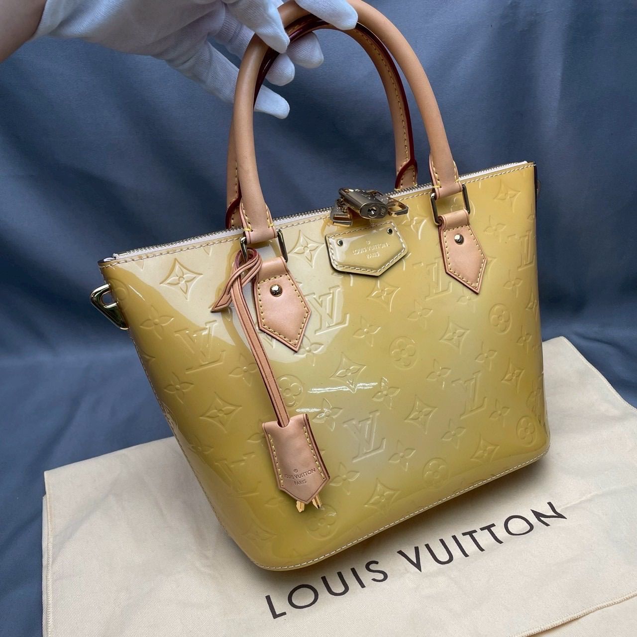 m348 ルイヴィトン LOUIS VUITTON モノグラム ヴェルニ モンテベロPM ハンドバッグ トートバッグ シリアル DR4114
