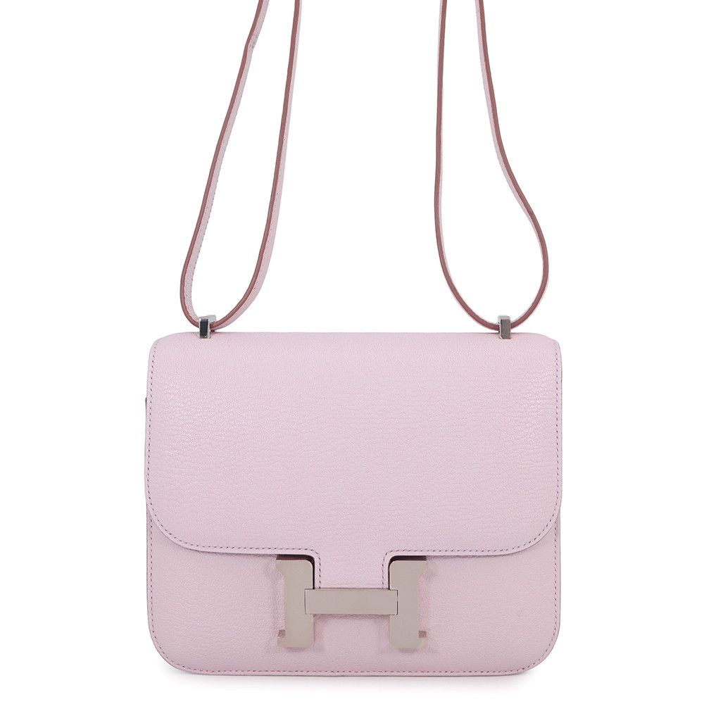 エルメス ショルダーバッグ ミニ コンスタンス3 ミロワール モーヴペール/シルバー金具 シェブルミゾル B刻印 HERMES