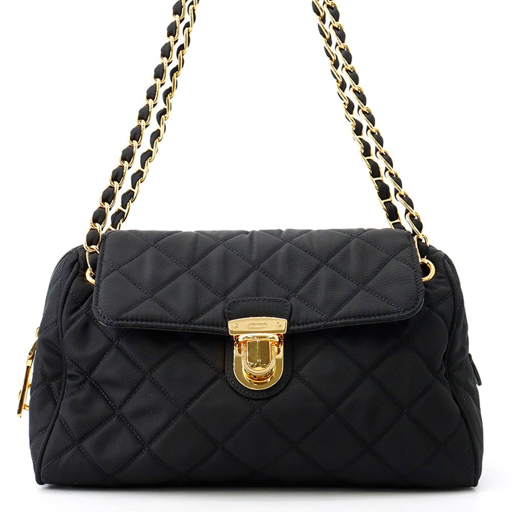 プラダ チェーンショルダーバッグ キルティング ナイロン BR4965 PRADA バッグ 黒 67,155円