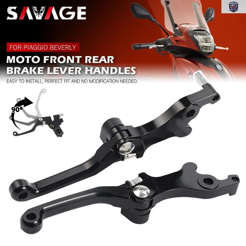フロント/リアブレーキレバー PIAGGIO BEVERLY 300 400 2021 - 23 オートバイピボット折りたたみハンドルコントロールレバー