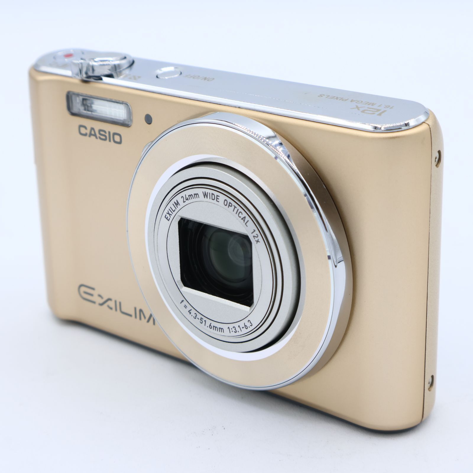 【極美品】CASIO EXILIM✨コンデジ 高画質1610万画素 ゴールド CASIO カシオ デジタルカメラ EXILIM EX-ZS190GD 広角24mm 光学12倍