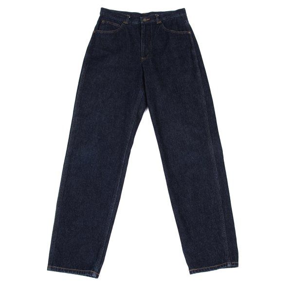 コムデギャルソン オムCOMME des GARCONS HOMME ロゴレザーパッチデニムパンツ インディゴM