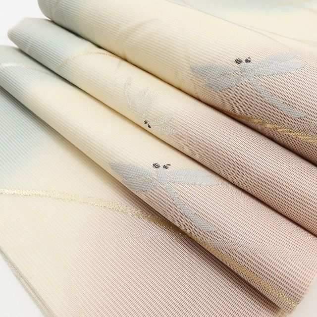 百華❀Y5077◇美品 正絹 夏着物 トンボ 紗 夏袋帯 - メルカリ