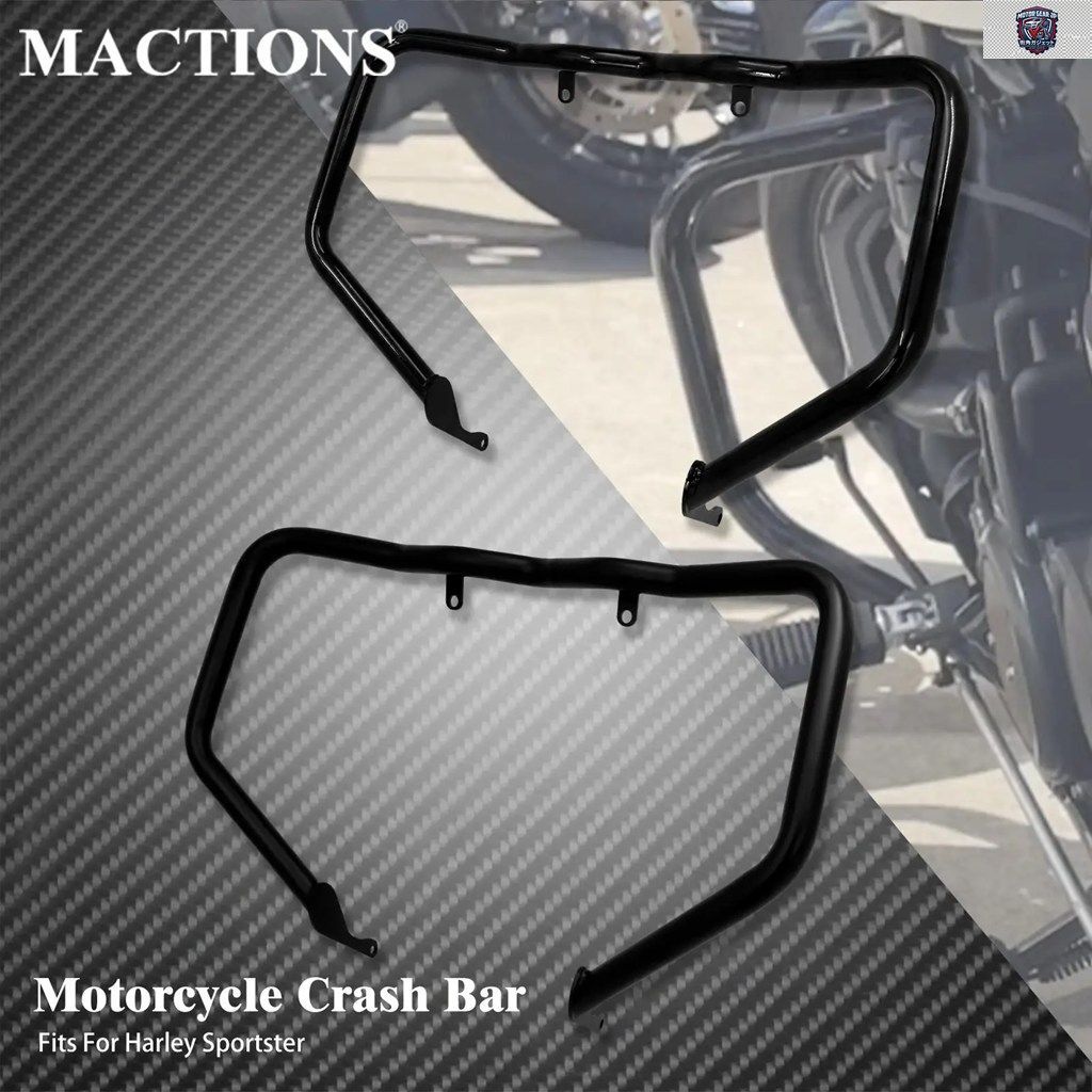 オートバイ用光沢/マット仕上げフロントエンジンガード、ハイウェイクラッシュバー、バンパープロテクション、ハーレーダビッドソン スポー