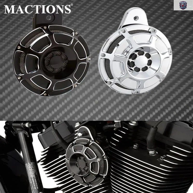 ハーレーツーリング、ロードグライド、キング、FLHR、スポーツスター1200（2007年以降）用モーターサイクルホーンカバーキット