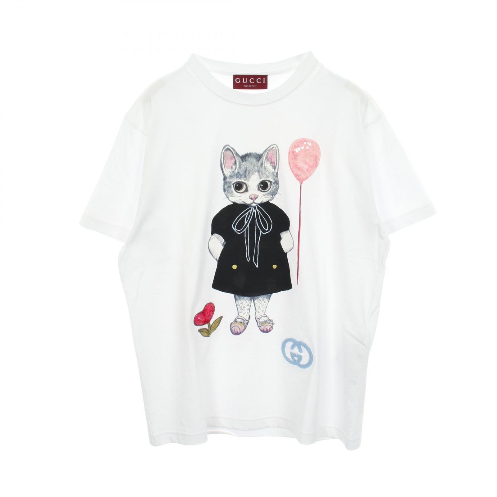 GUCCI グッチ GUCCI × ヒグチユウコ 日本限定 ネコ スパンコール 半袖Tシャツ