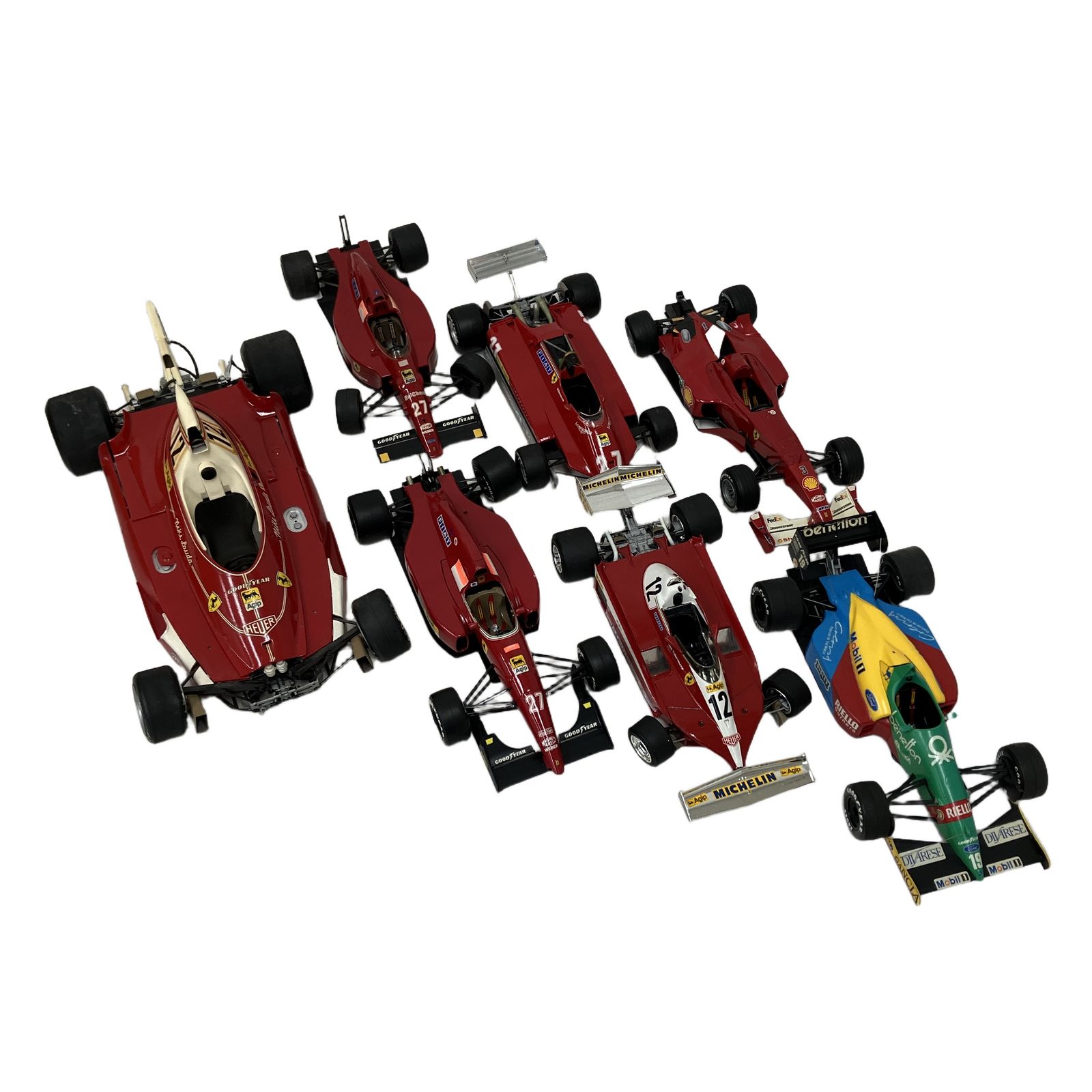 メーカー不明 フェラーリ F1 ベネトンフォード プラモデル 完成品 計 6点セット ジャンク M11282254