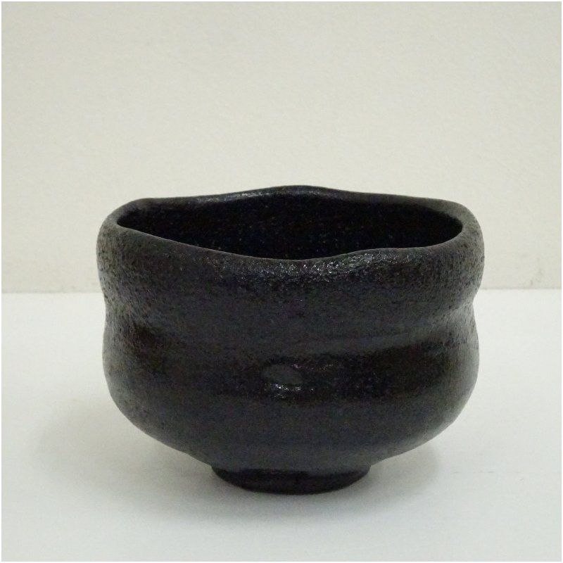 佐々木昭楽造 黒楽茶碗（保護箱） 茶道 抹茶 おしゃれ 抹茶茶碗 抹茶碗