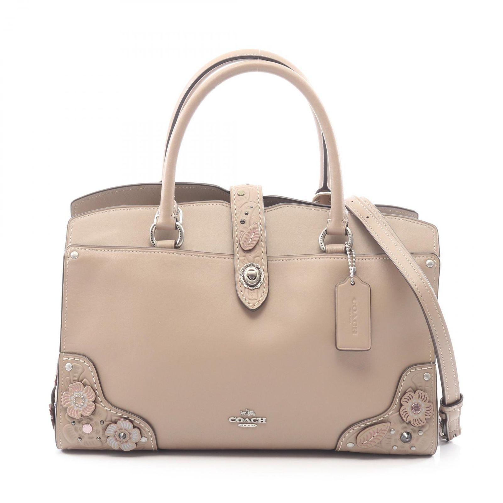COACH コーチ マーサー サッチェル 30 ウィズ ペインテッド ティー ローズ アンド ツーリング 2WAY ハンドバッグ