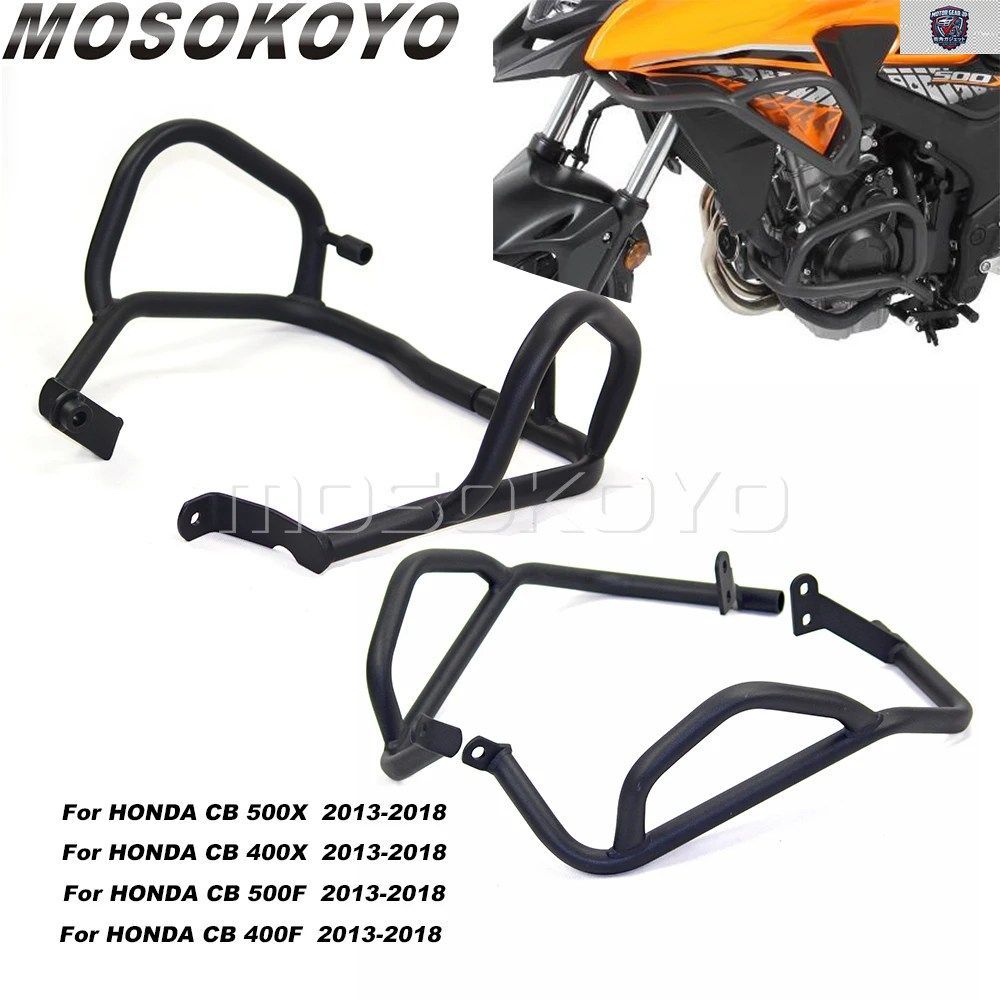 オートバイ用エンジンガード、クラッシュバー、バンパープロテクション、フレームガード、ホンダ CB CB500F CB 400F 400X 2013-2018 CB400F