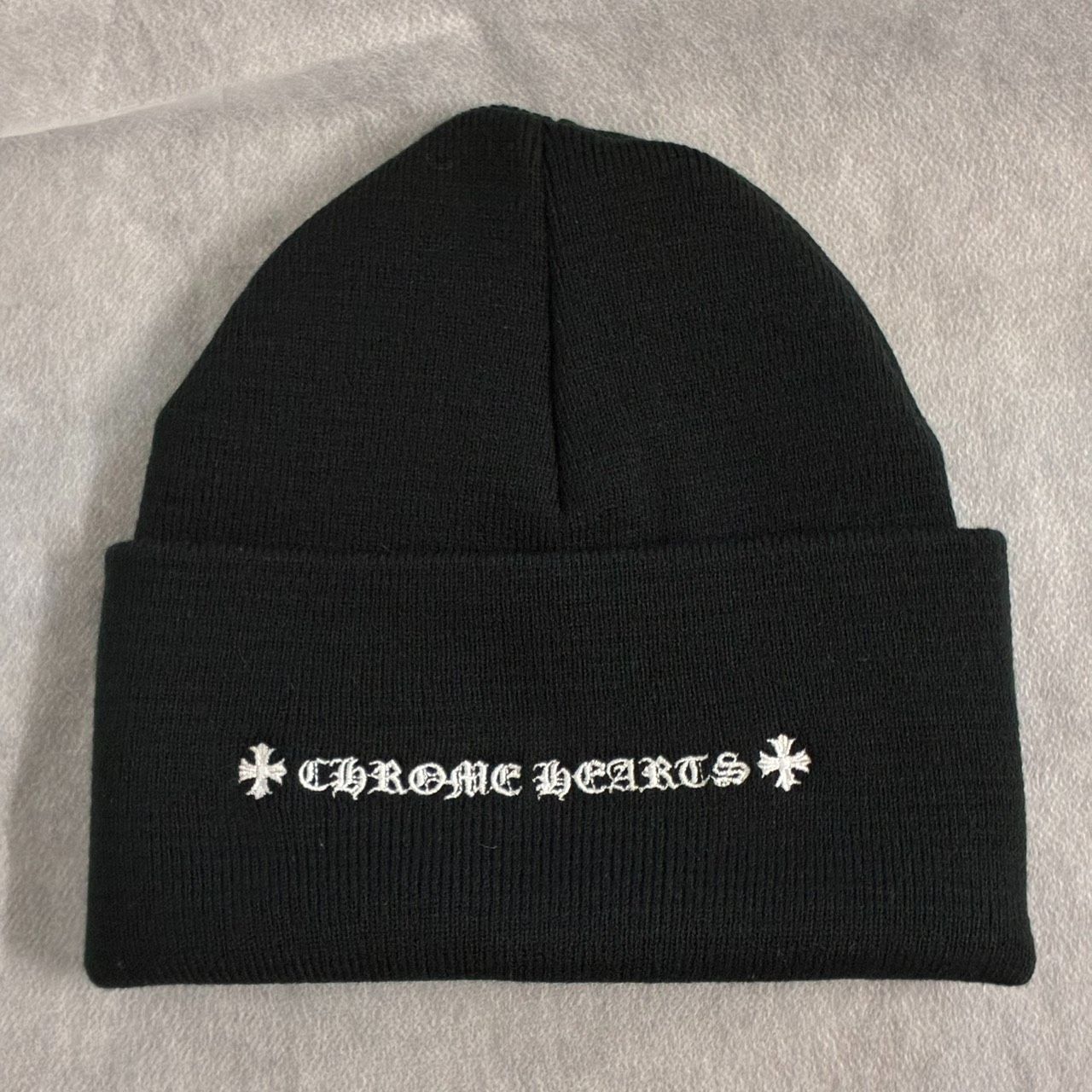 CHROME HEARTS クロムハーツ CHロゴ 黒 ブラック ビーニー ニット帽