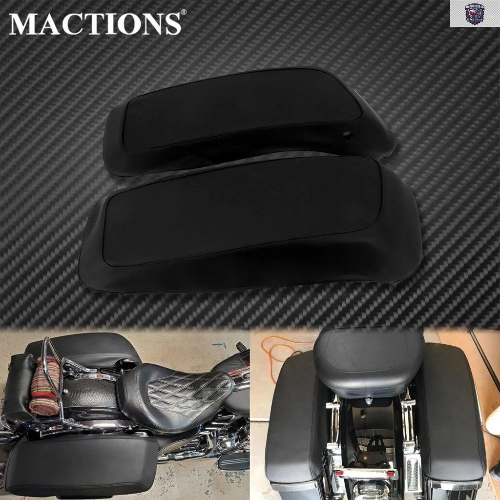 モーターサイクルサドルバッグリッドカバー防水オーディオレインダストスピーカーリッドレザーハーレーツーリングストリートエレクトラグラ