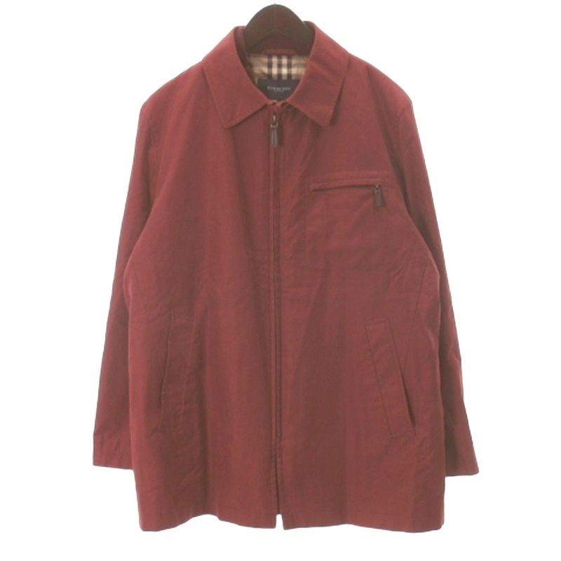バーバリー ロンドン BURBERRY LONDON ライナー付き ジップ ジャケット ボルドー M ■GY47