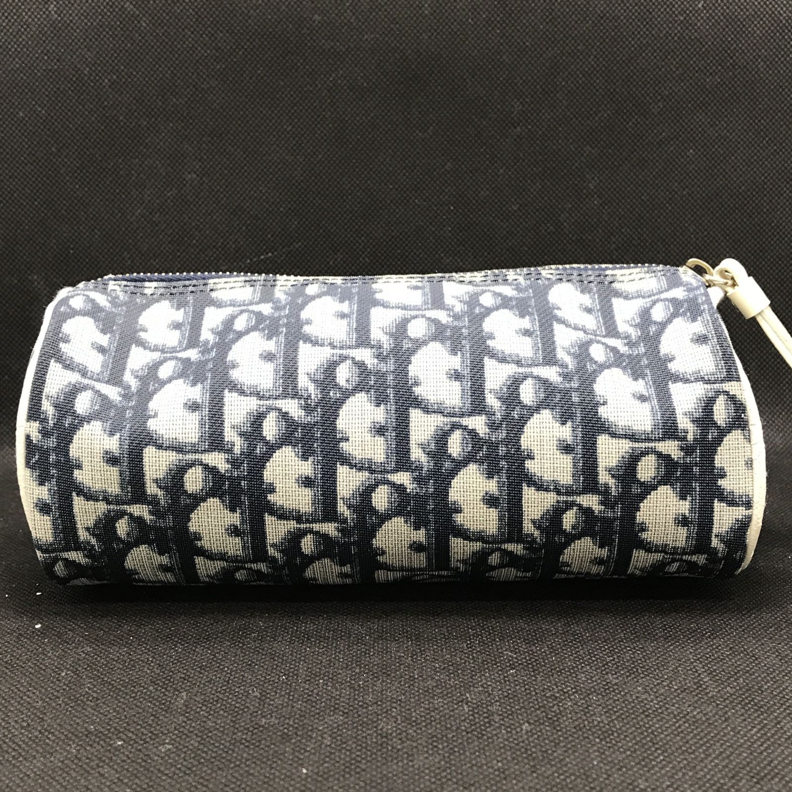 クリスチャンディオール メイクポーチ トロッター ネイビー アイボリー 