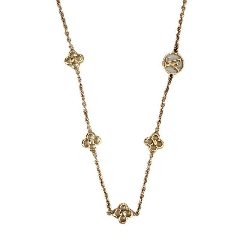 LOUIS VUITTON ルイヴィトン フラワーフル ネックレス M68125 ゴールド アクセサリー レディース 【中古】 52605K310