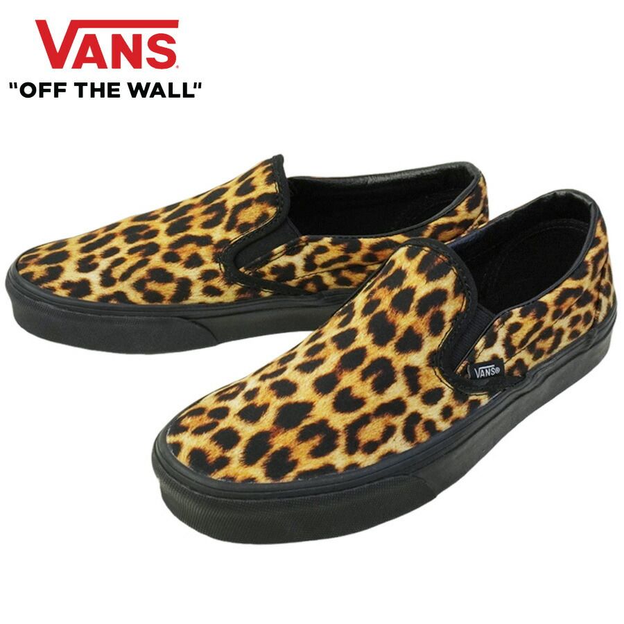 VANS スニーカーVANS ヴァンズ バンズCLASSIC SLIP ON スリッポン スリップオンLEOPARD/BLACK レオパード ブラックヒョウ柄 アニマル柄 PUNK ROCKパンク ロック グランジ 茶色 黒メンズ レディース スニーカー 靴