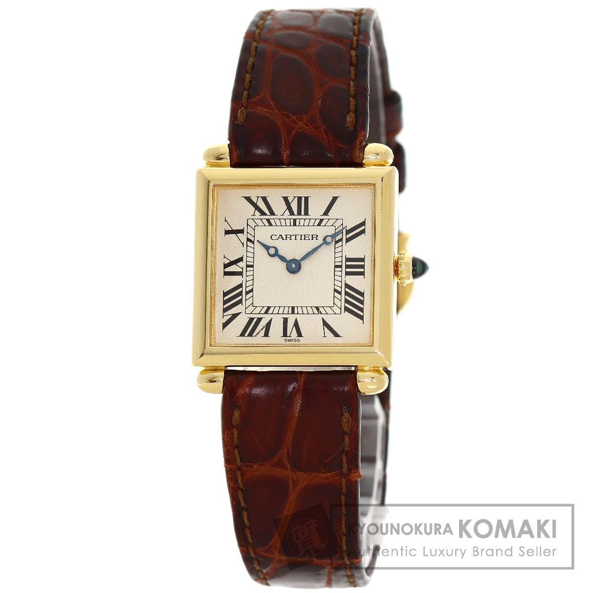 CARTIER カルティエ W1512256 タンク オビュ 腕時計 K18YG 革 レディース [中古]
