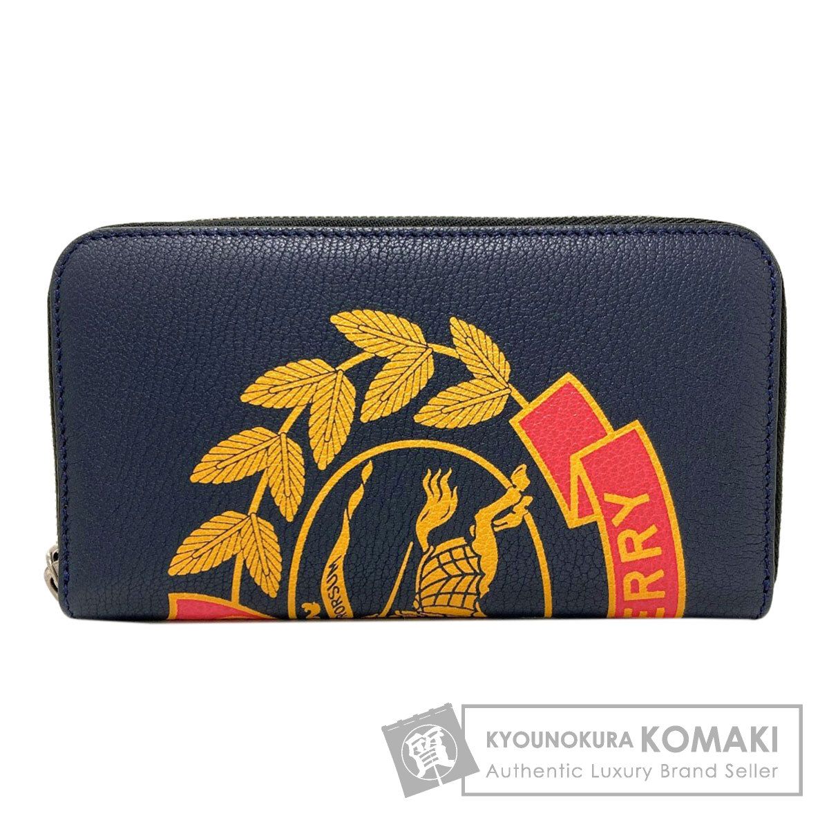 BURBERRY バーバリー ロゴモチーフ 長財布（小銭入れあり） レザー レディース [中古]