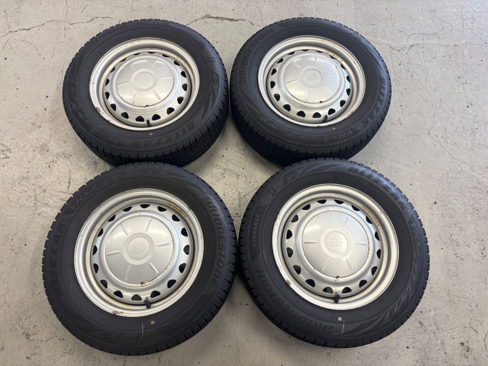 TH3018☆JECT製冬タイヤホイールセット 195/65R15 BRIDGESTONE BLIZZAK　VRX2☆