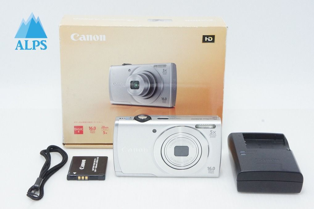Canon キヤノン PowerShot A2600 コンパクトデジタルカメラ シルバー 元箱付 260610d