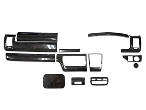 R◆TRISTAR'S [ハイエース 200系 4型 5型 6型 7型 8型 S-GL 標準ボディ用] ダークプライム仕様 インテリアパネル 13P 黒木目マホガニー調 b6ddb2c2