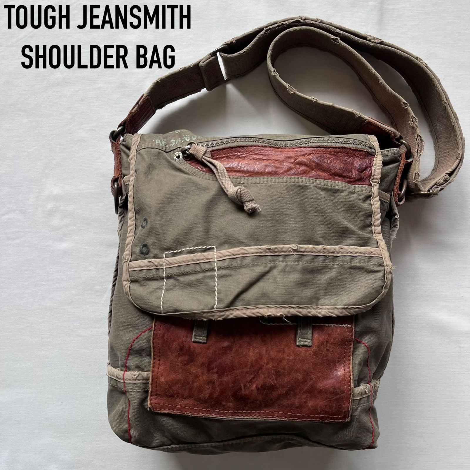 希少 00s Tough Jeansmith y2k ショルダーバック tough jeansmith タフジーンスミス ショルダーバッグ ヴィンテージ加工