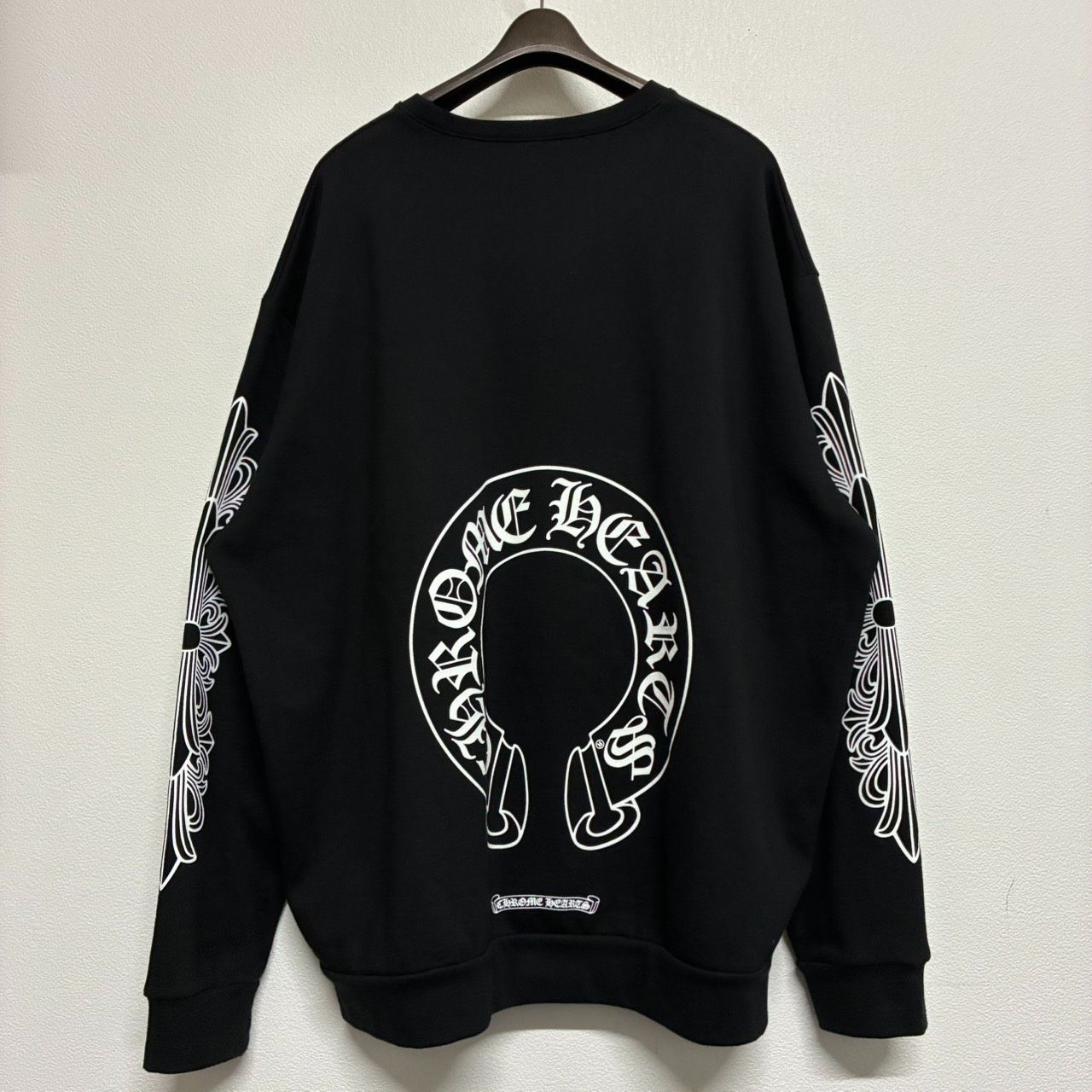 CHROME HEARTS Horse Shoe クロムハーツ ホースシュー 黒 ブラック 長袖 スウェット トレーナー トップス メンズ レディース XLサイズ 極美品 2669