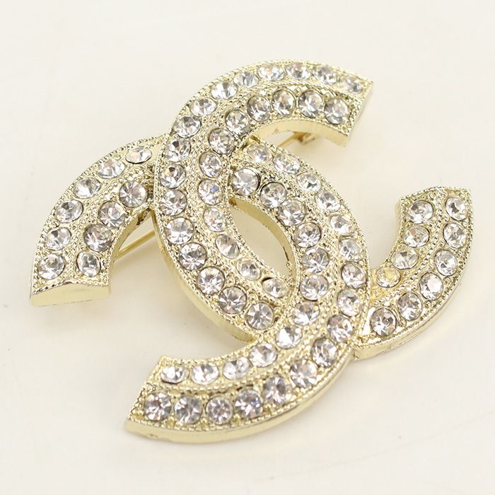 CHANEL シャネル ラインストーン ココマーク ブローチ メタル【中古】 レディース