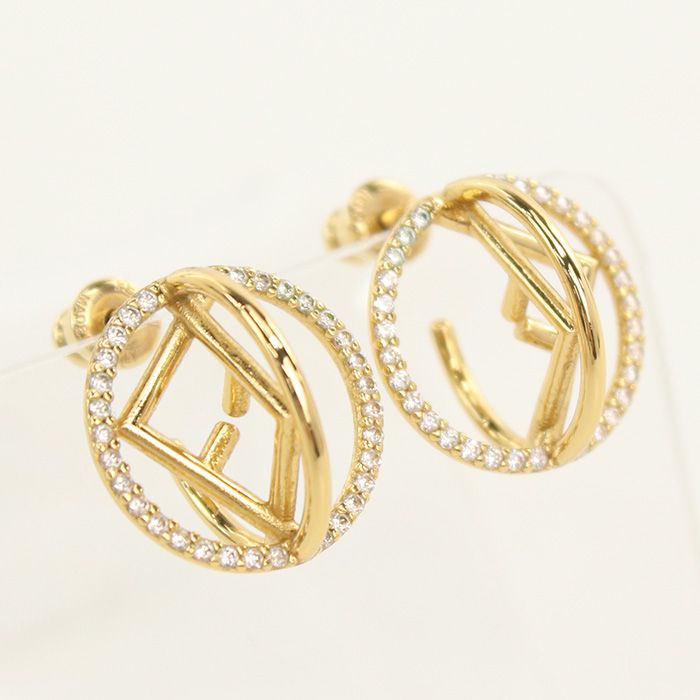 FENDI フェンディ エフ イズ フェンディ ピアス メタル【中古】 レディース