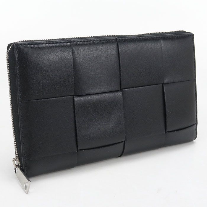 BOTTEGA VENETA ボッテガ・ヴェネタ ジップアラウンドウォレット カセット 814649 長財布ラウンドファスナー カーフ【中古】 ユニセックス
