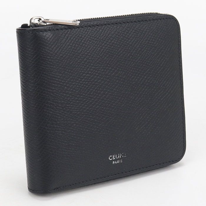 CELINE セリーヌ ジップドバイフォールド 10J613BEN.38SI 二つ折り財布/カーフスキン【中古】 メンズ
