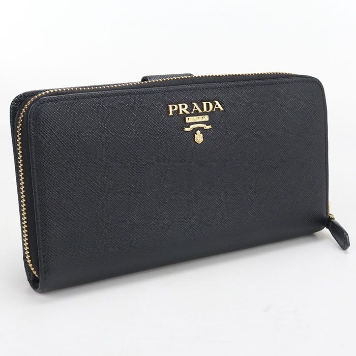 PRADA プラダ サフィアーノレザー 長財布二折 レザー【中古】 レディース