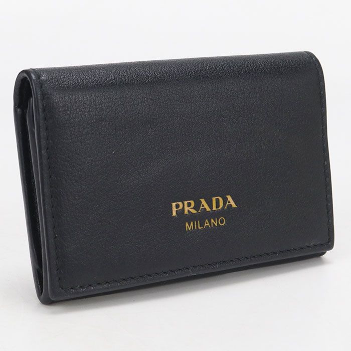 PRADA プラダ レザーカードケース 1MC110 名刺入れ カーフ【中古】 レディース
